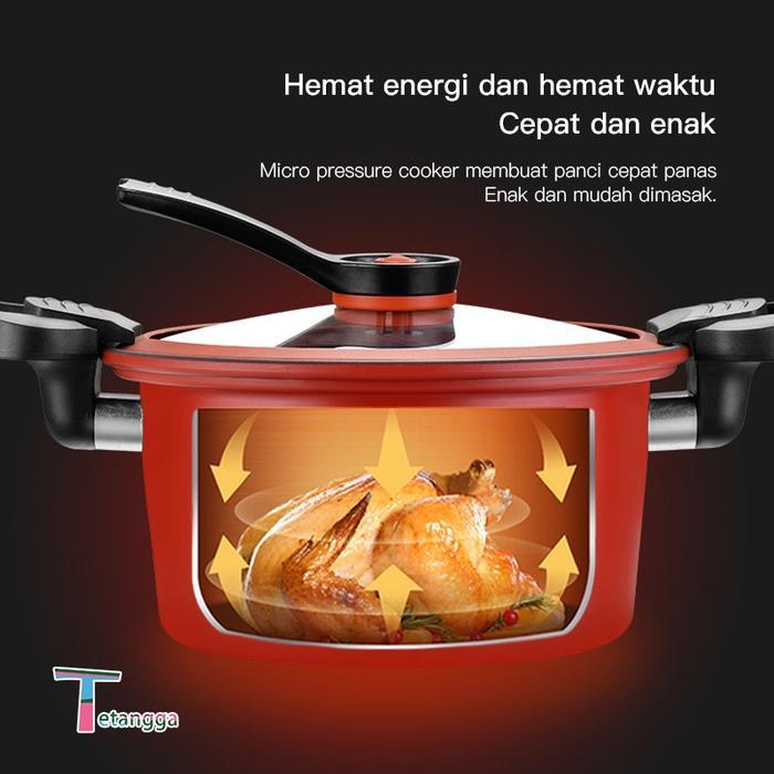 PANCI PRESTO SUBRON 3.5 LITER TEFLON PRESSURE COOKER TOTIPOTENT MICRO PRESSURE COOKER POT 2L DAGING