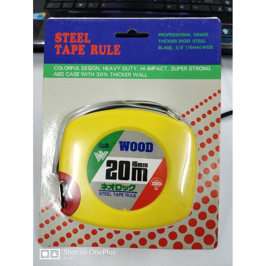Meteran / Roll Meter Baja " Wood " 20 Mt