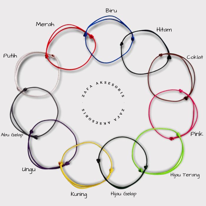 h2e3- Gelang Tali Huruf Magnet Pria Wanita Couple Simple Elegant Keren