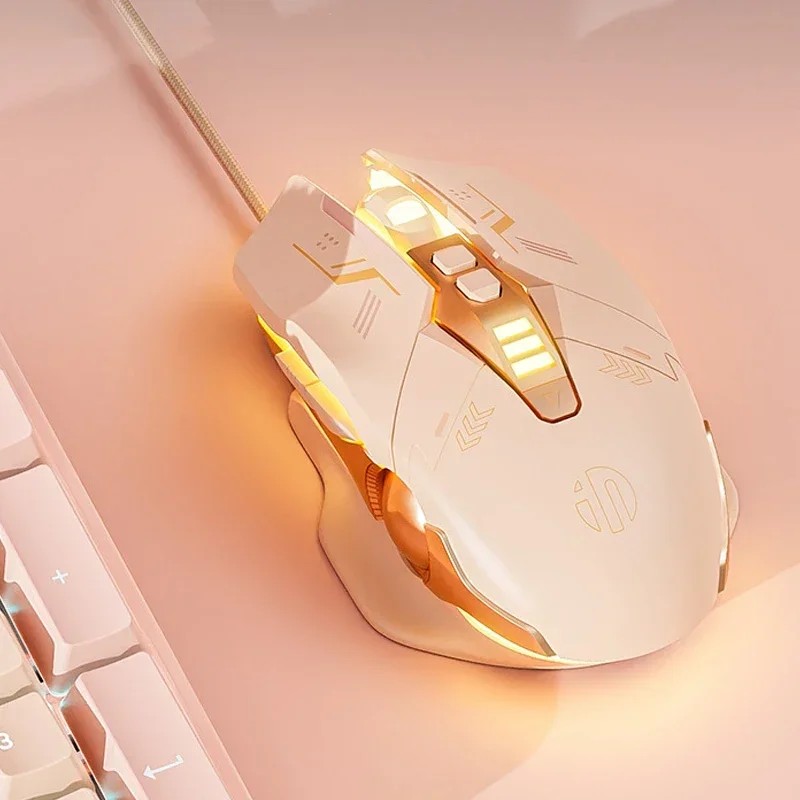 Inphic Pw5 Wired Gaming Mouse 4000dpi Micro Definition Beautiful Silent Mouse Dpi Adjustment Comfort