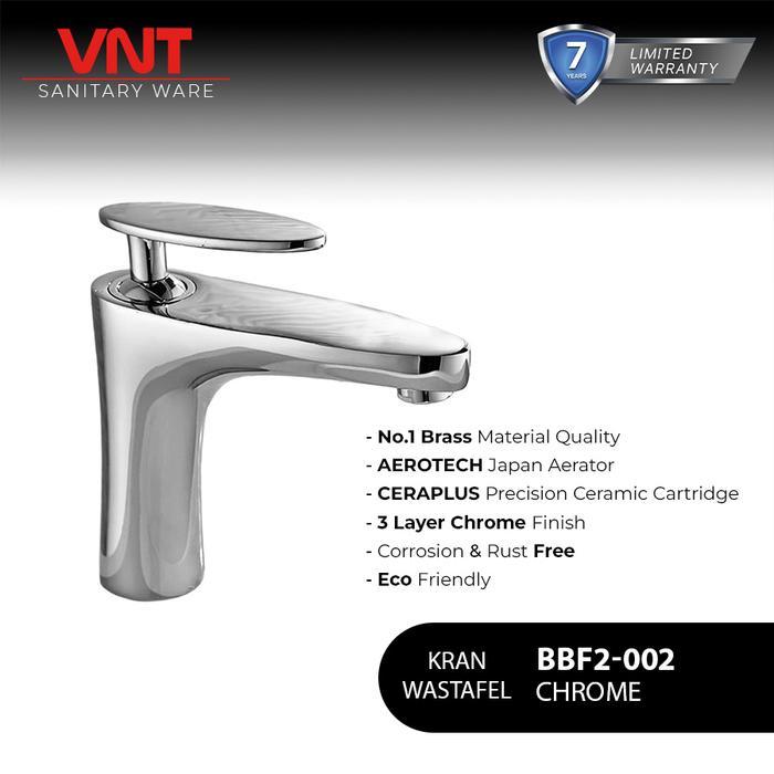 Vnt Kran Wastafel Hot & Cold Bras Chrome Basin Faucet Keran