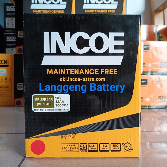 Aki Incoe Mf Astra Ns40 / 32B20R Aki Kering 12V - 32 Amper