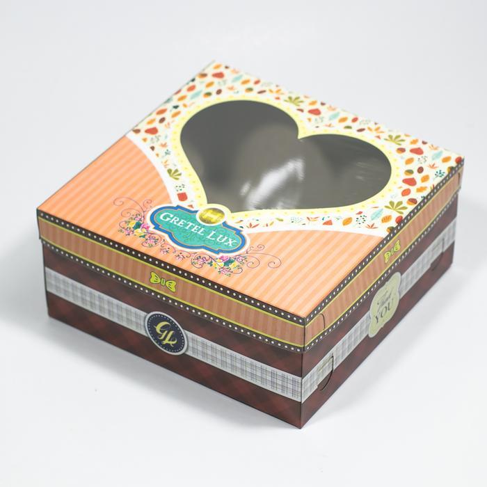 JahWa- Dus Kue/Box Kue/Kotak Kue Ulang Tahun Tutup Kaca Ukuran 20 X 20 X 10