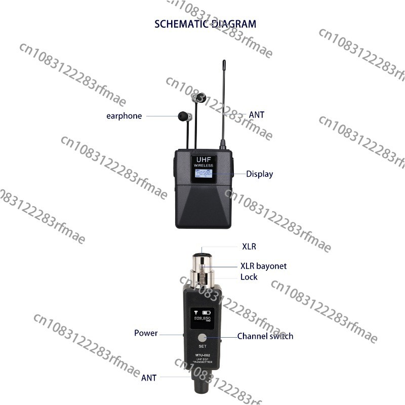 Wireless In-Ear Monitor System Transceiver Pa System Stage Wireless Ear Monitoring Transmission