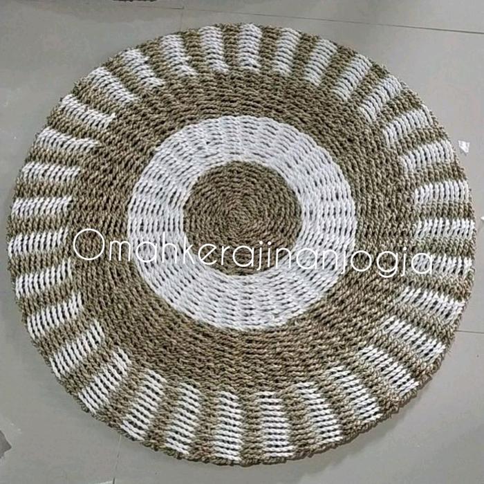 Sedia rug seagras 80 cm /Karpet anyam/floor mat Karpet
