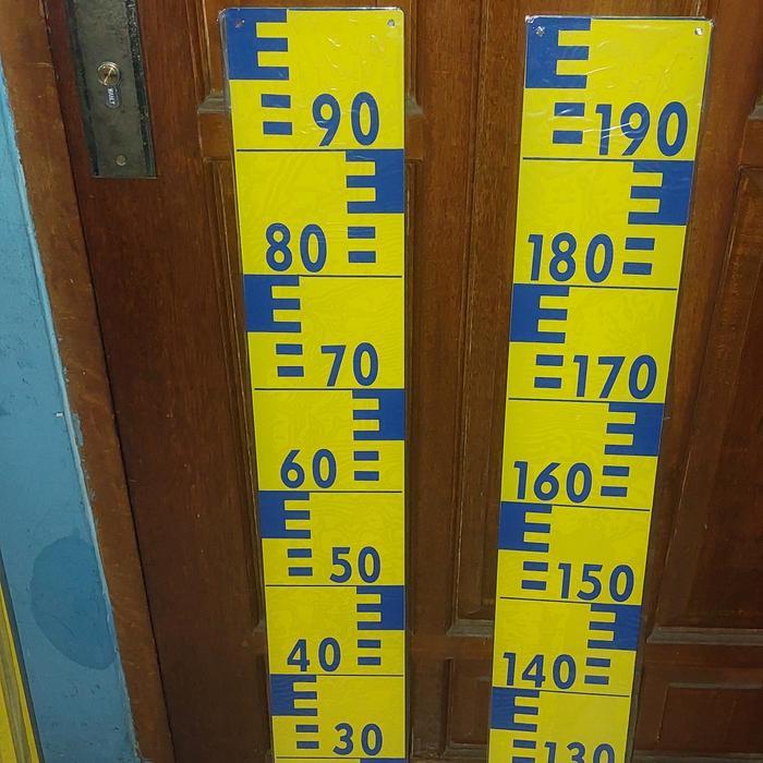 Peil Scale Water Level Plat Ukur Air