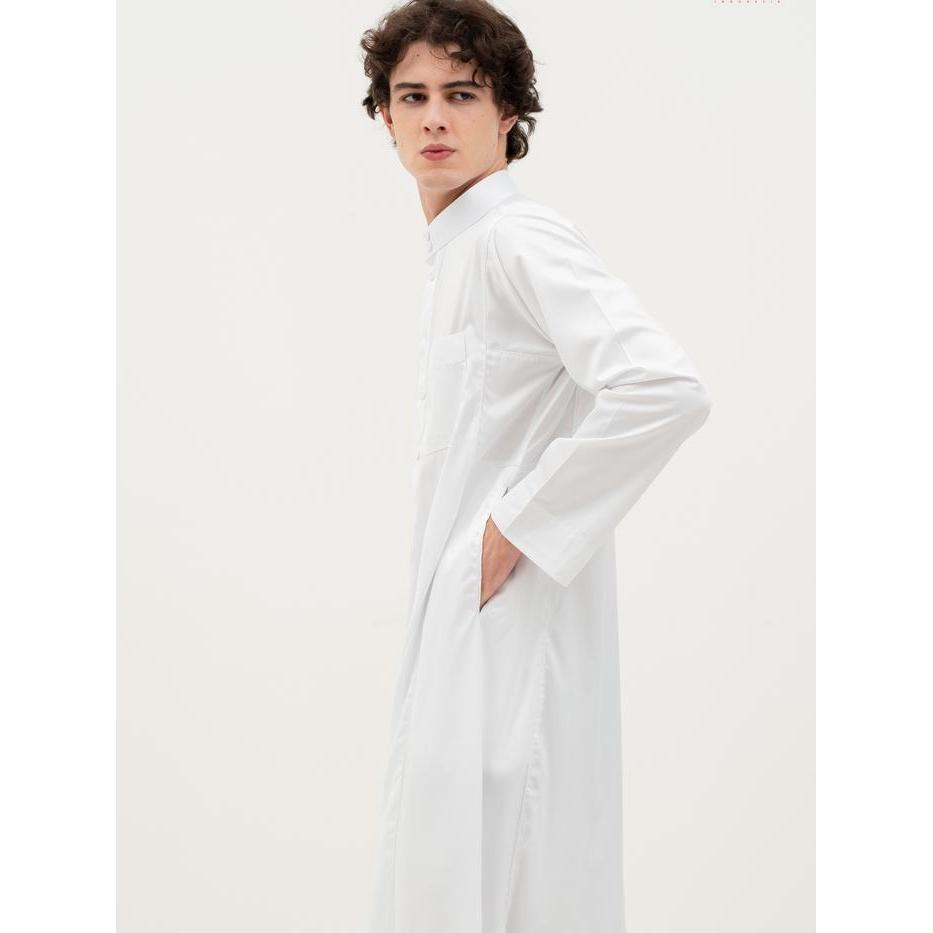 AL HARAMAIN JUBAH / GAMIS PRIA ANAK / REMAJA & DEWASA VIET POLOS / JUBAH AL HARAMAIN PUTIH HITAM