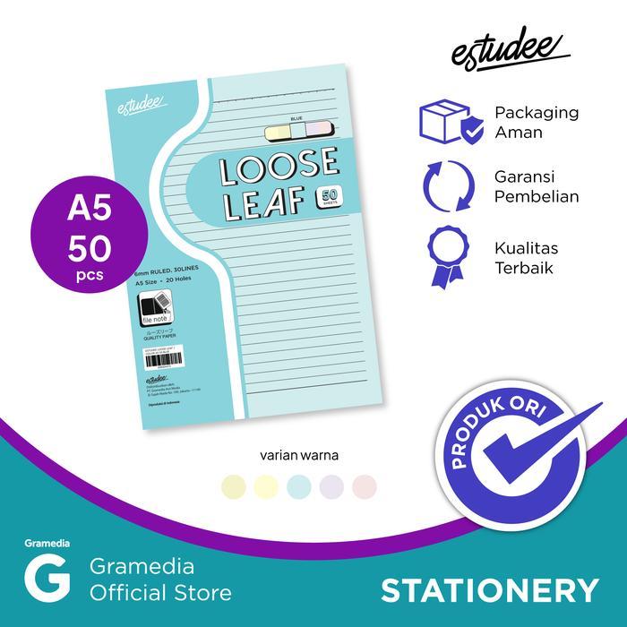 Estudee Loose Leaf J Color A5 50 Blue