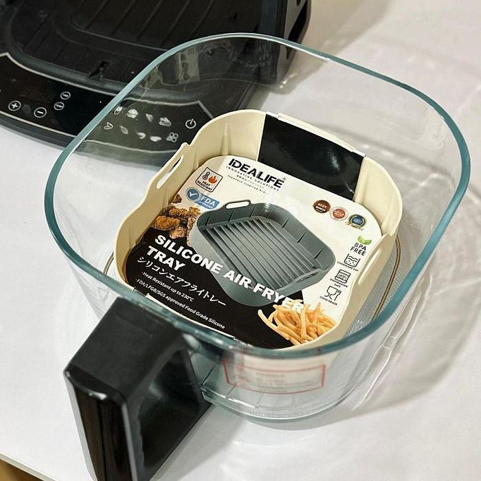 Idealife Wadah Air Fryer Silicon - Basket Keranjang Baskom Air Fryer Silikon