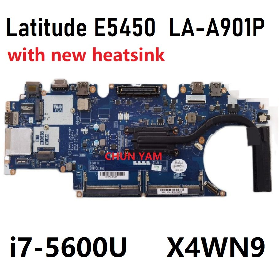LA-A901P FOR dell Latitude E5450 Laptop Motherboard ZAM70 7YWD9 X4VXX C7K68 X4WN9 i3 i5 i7 CPU Mainb