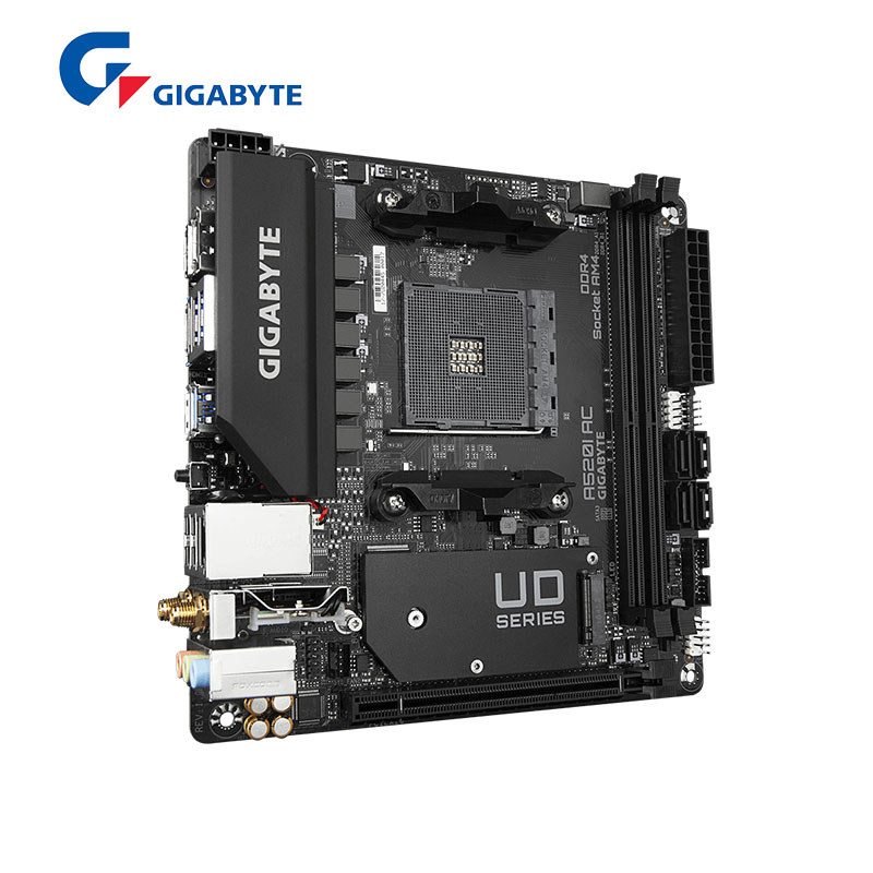 GIGABYTE New GA A520I AC Mini-ITX AMD A520 Wi-Fi AC DDR4 5300(O.C.) M.2 USB 3.1 64G  Double Channel 