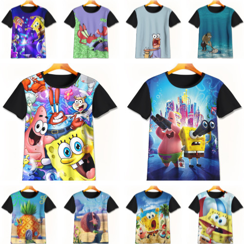 Kaos SpongeBob 3D Keren | Kaos Kartun SpongeBob | Baju SpongeBob Murah Untuk Anak Umur 1-12 Tahun - 