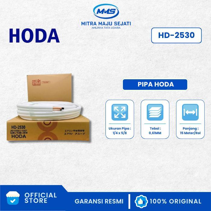Pipa AC HODA 1/4 x 5/8 – 1 Roll (15 Meter, Standard) | Pipa Tembaga AC Berkualitas