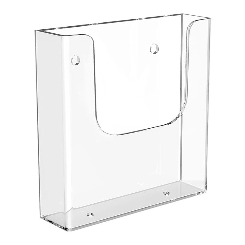Clear Acrylic Brochure Holder, A4/A5 Brochure Shelf Wall Mount Flyer Holder Clear Literature Holders