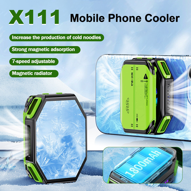 X111 Mobile Phone Cooler Semiconductor Coolng Fan Radiator For IOS Android PUBG Universal Magnetic