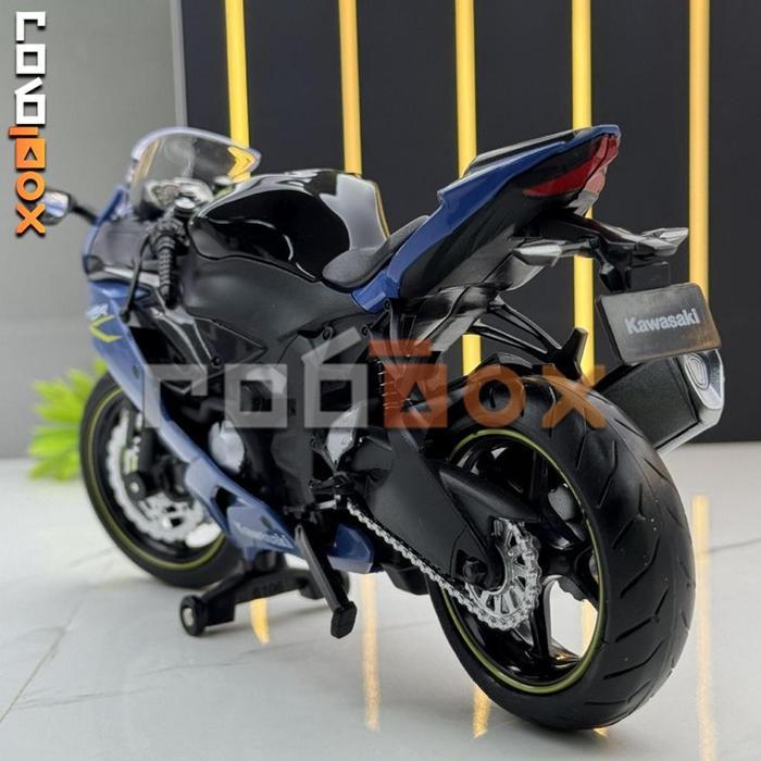 Kawasaki Ninja 600 Zx-6R Zx6R Diecast Motor Scala 1:12 Official Cocok Jadi Panjangan Dan Koleksi