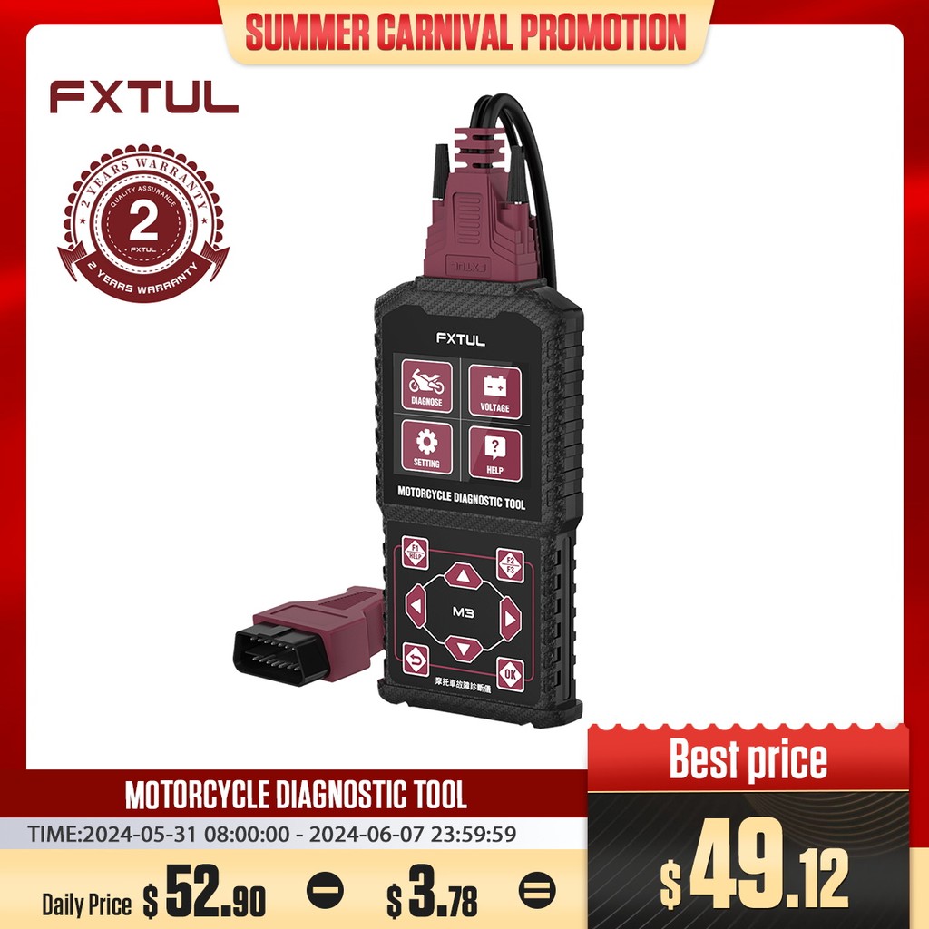FXTUL M3 Motorcycle Diagnostic OBD2 Clear fault codes Motorcycle Diagnostic Tool For Kawasaki Yamaha