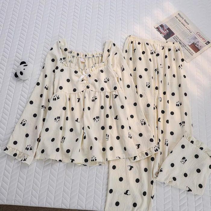 Santaibju- Jc- Stelan Oversize Jogger Babydoll Pp / Piyama Muslimah Terbaru / Baju Tidur Wanita