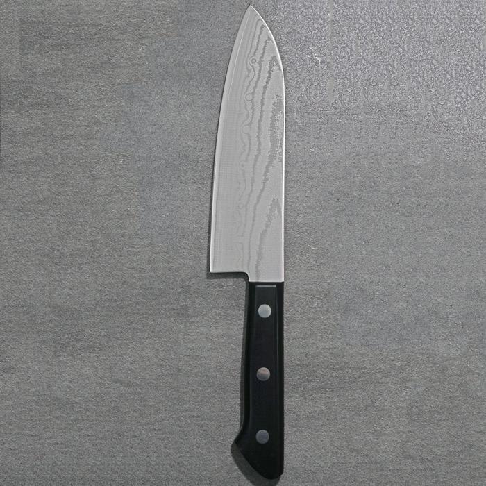 JAPANESE KNIFE TOJIRO DP DAMASCUS BY VG10 SANTOKU 170MM