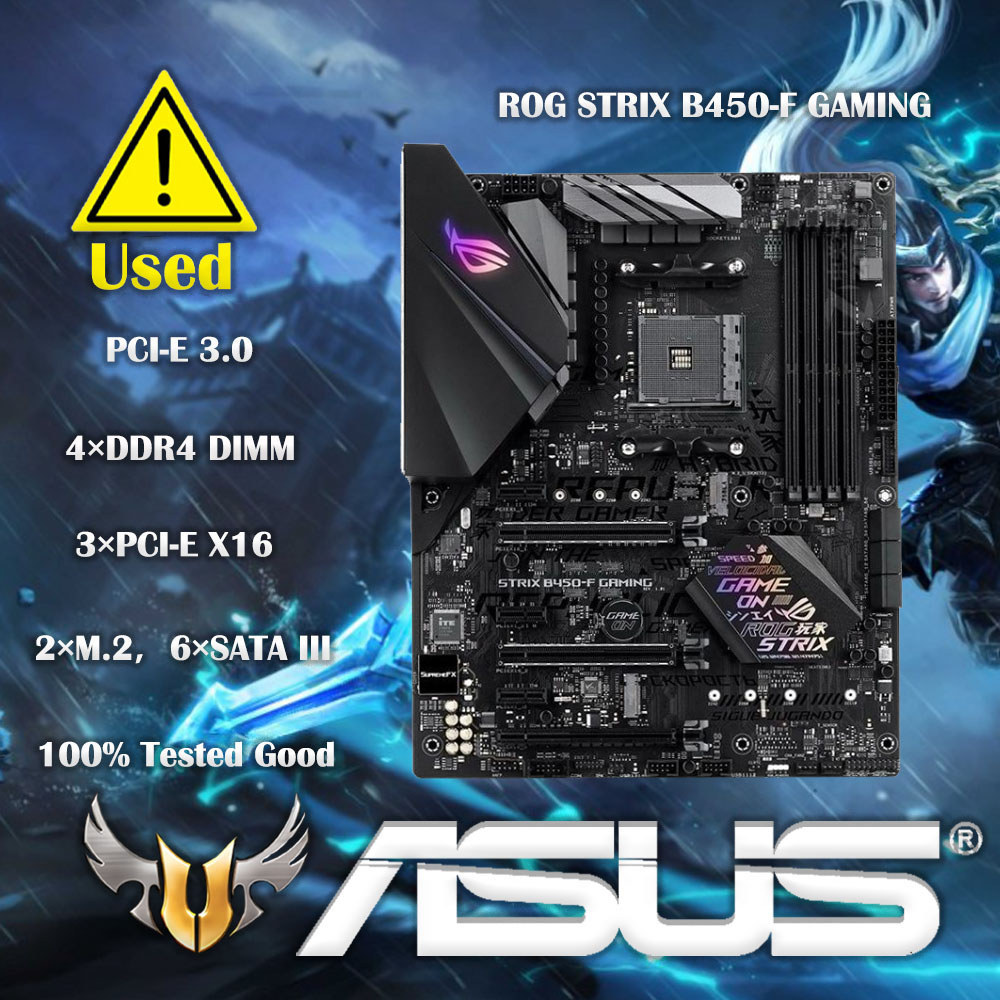 Used ROG STRIX B450 F GAMING Motherboard Socket AM4 DDR4