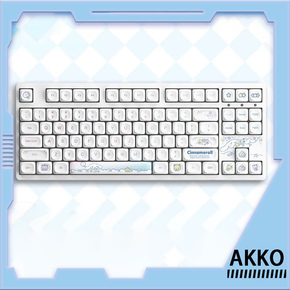 Akko 3087 Mechanical Keyboard Moa Wired Keyboard Custom Hot Swap Cartoon Customization Gaming Keyboa
