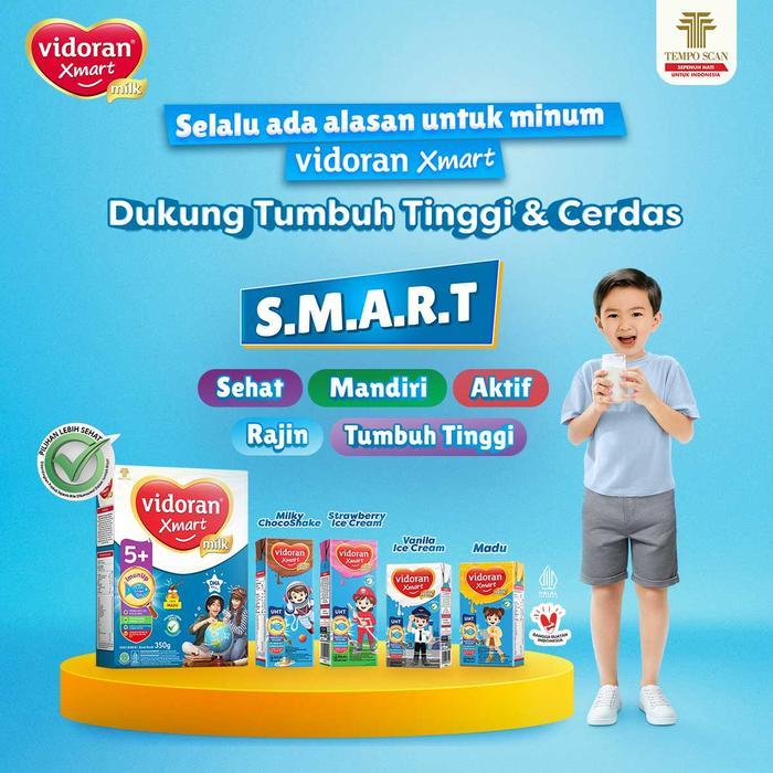 Top vidoran Xmart 5+ Coklat 700gr Susu Anak 5 Tahun ke atas - 5 box (Bubuk) - Exp : 01.2027