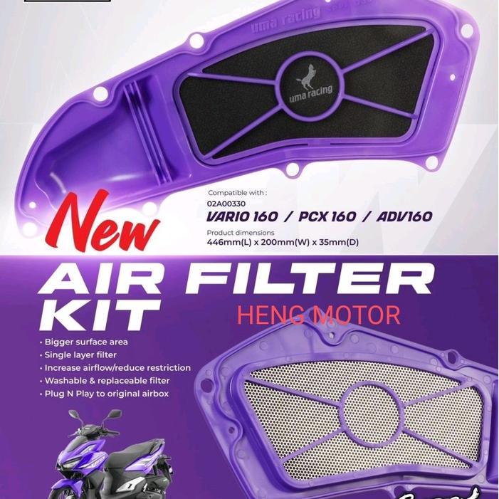 FILTER UDARA UMA RACING PCX 160 / VARIO 160 / ADV 160 - ORIGINAL