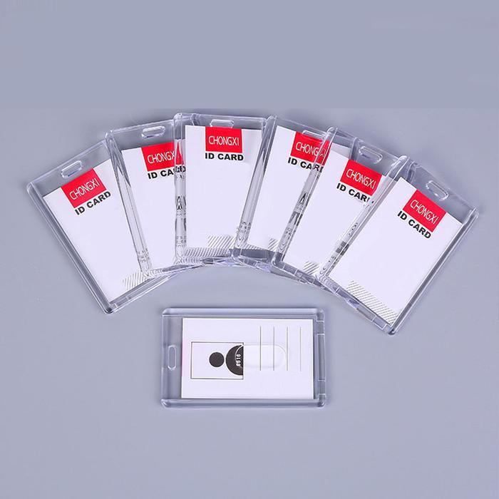 New SHINSDAY ID Holder Name Tag Transparan Akrilik Bening