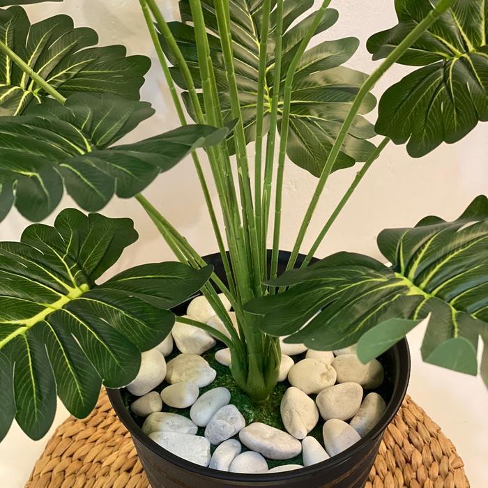 Daun Palm Gerigi 18 Tangkai Daun Plastik Bunga Dekorasi Pojok Rumah Bunga Artifisial Murah Original