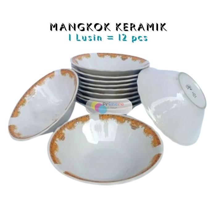 MuraHTerjamin- Mangkok Keramik Lusinan 12 Termurah / Mangkok Kramik Aesthetic Besar
