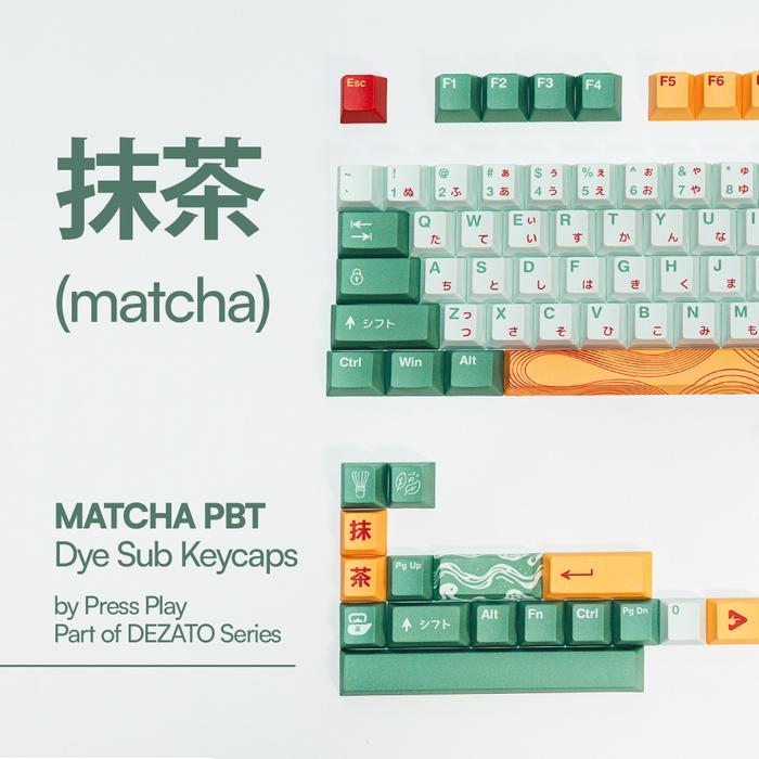 fmzp- Ppbt Matcha Pbt Dye Sub Keycaps By Press Play