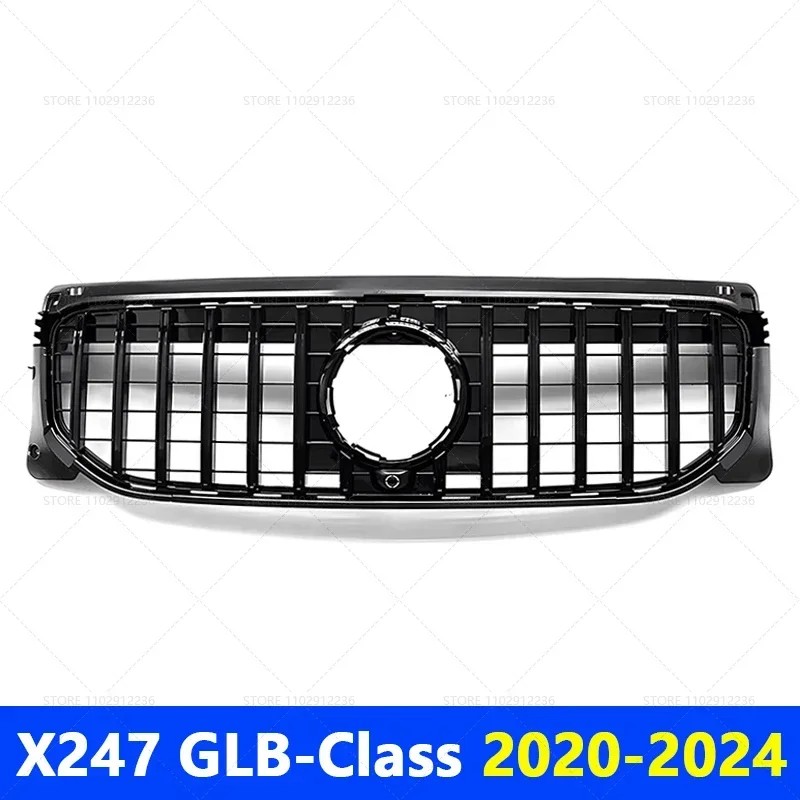 For 2020-2023 X247 Glb-Class Mercedes Benz Glb180 Glb200 Glb250 Gt Style Sier Black Upper Bumper