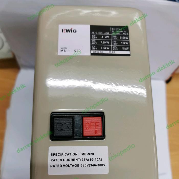 Readyy Magnetik Stater Ewig Msn20Pm 380V 30-40Amper