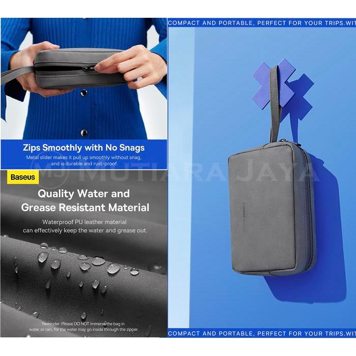 Baseus Storage Bag Organizer Pouch Gadget Tas Tangan Travel