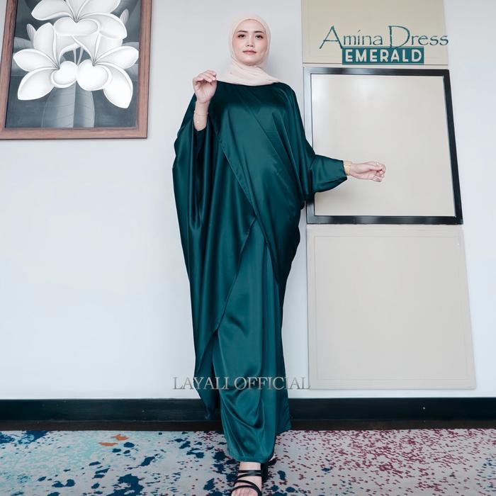 Layali - Amina Dress Silky Kaftan Kondangan By Layali