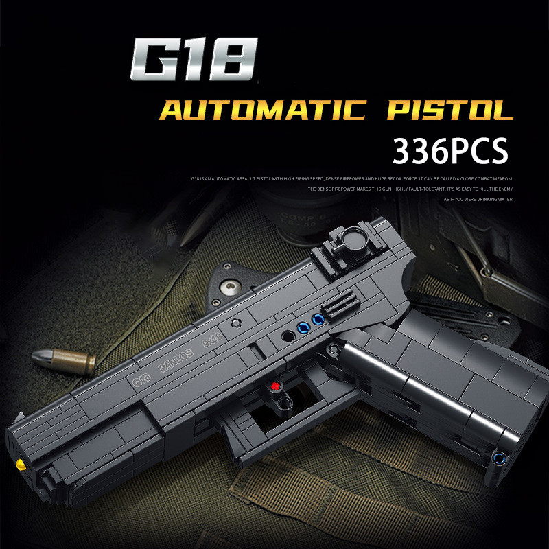 G18 Desert Eagle Military Series M1911 Pistol Gun Model Bricks Building Blocks Toys for Children Boy