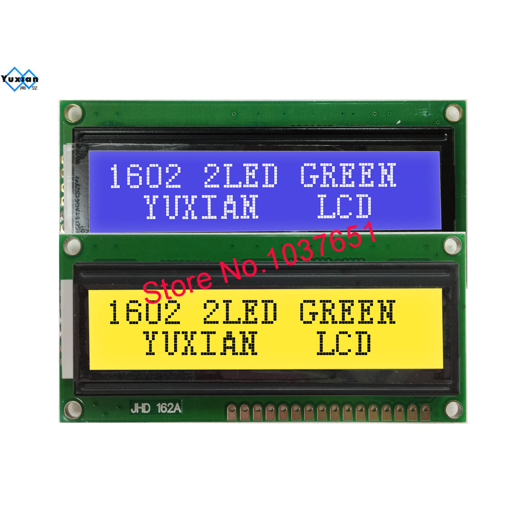 Jhd162A 1602 2 Led Backlight Lcd Display Module Stn Blue Green 5V Hd44780