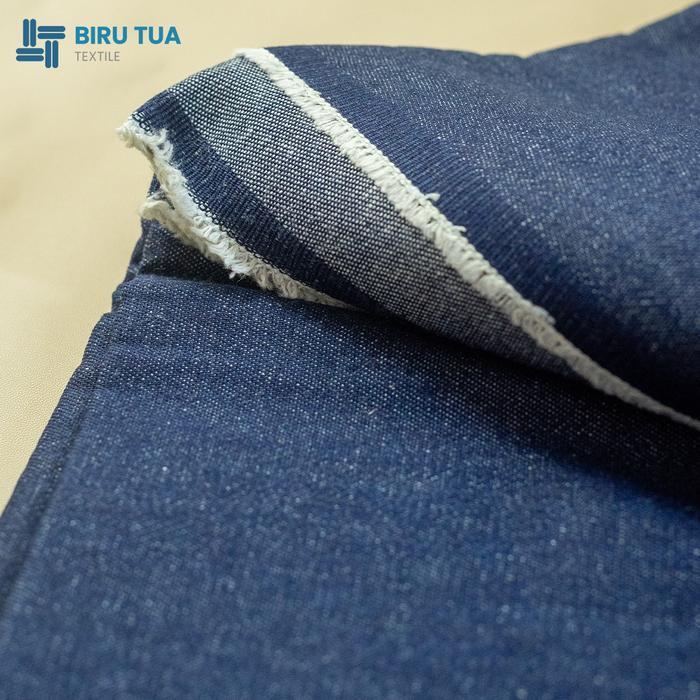 60g9- Bahan Blue Jeans 8 Oz Washed / Non Stretch / Kain Denim