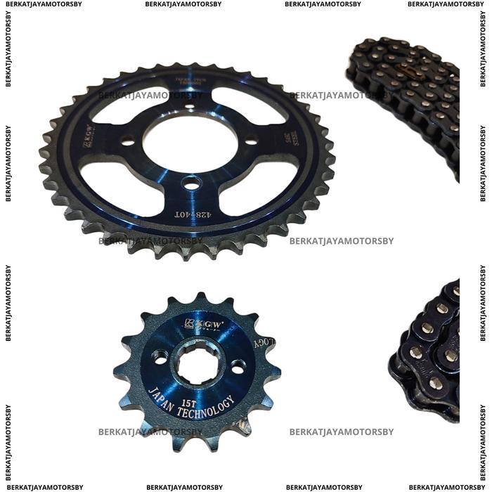 GEAR SET GIR SET CHAIN KIT GEAR PAKET KAGAWA SUPRA X LAMA