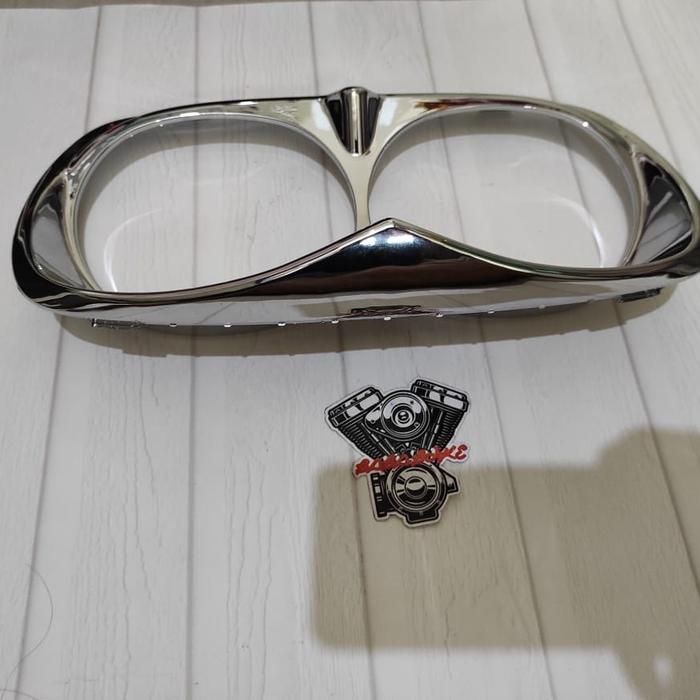 scowl harley Road Glide trim lampu Road Glide chrome