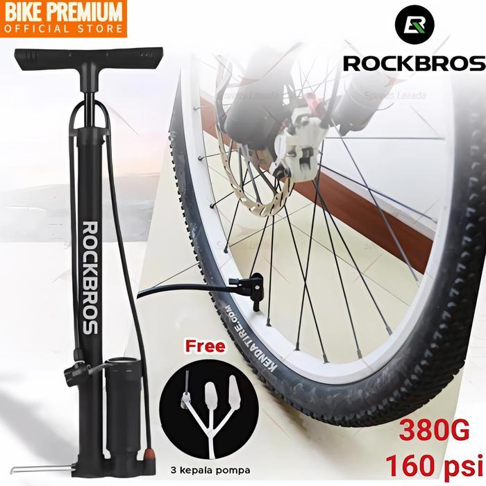 ORIGINAL Rockbros 380G Pompa Ban Sepeda Motor Bola Pump 160 PSI Pompa sepeda READY STOCK
