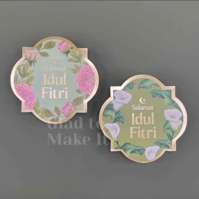 Aj' Stiker Toples Lebaran Idul Fitri Premium Foil Emas