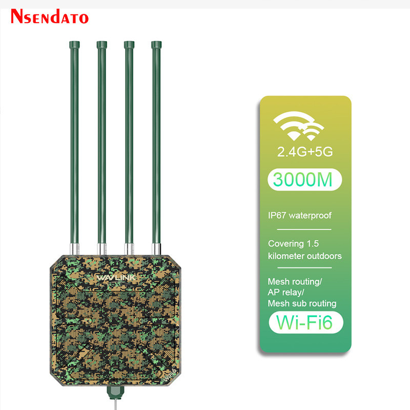 Wavlink Ax3000 Outdoor Wifi 6 Mesh Router/Ap/Repeater Adapter Dual Band 2.4G+5G Wifi Extender With