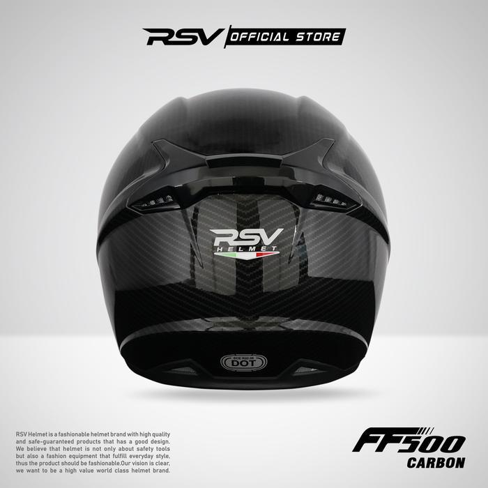 Helm Rsv Ff500 Carbon Glossy Single Visor - Full Face