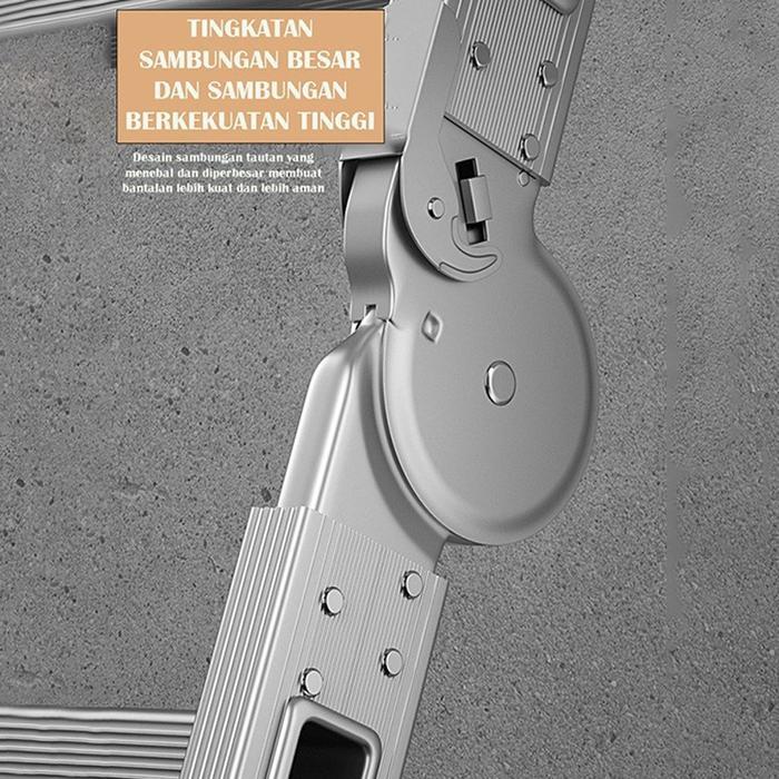 Tangga Lipat Aluminium Teleskopik 3.7m/4.7m/5.8m meter Tangga Aluminium Lipat Empat Tangga Lipat