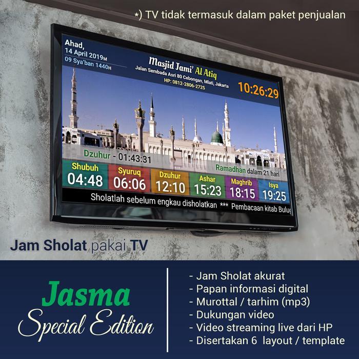 IFY (IMPORT) JAM JADWAL SHOLAT - JADWAL SHOLAT OTOMATIS TV LED TERMURAH TERLARIS