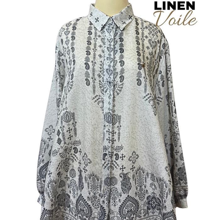 JaMinkwalitasnya- By Dolla - Mazaya Blouse - Baju Kemeja Motif Muslim Wanita Nyaman Panjang