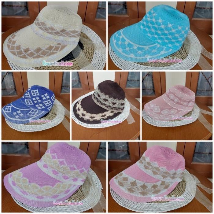 l419- Luffystore.Id - Topi Caddy Full Rajut Topi Dewasa Topi Caddy Topi Golf Visor Rajut