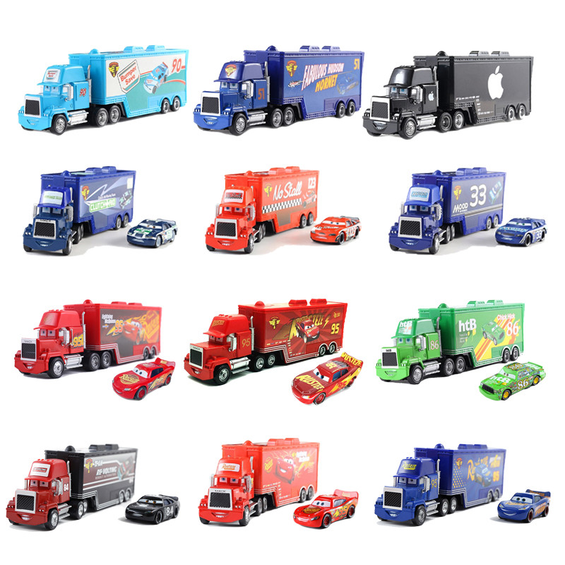 Disney Pixar Cars 3 Diecast Metal Lightning Mcqueen Mack Uncle Disney Cartoon Figures Model Toys