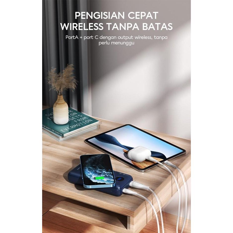 j2l6- Vivan Vpb-W20 20000Mah Qi Wireless Powerbank Quick Charge Pd Qc3.0